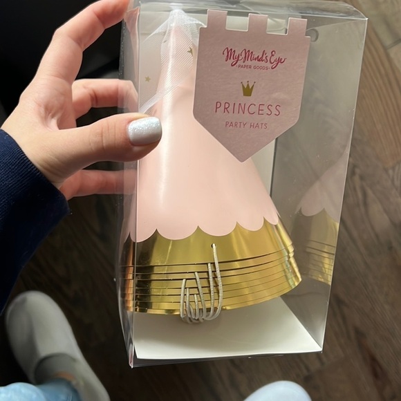 8 princess party hats girl’s birthday celebration pinterest mom with ribbon - Picture 2 of 4